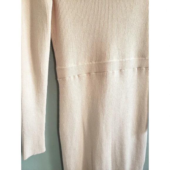 GUESS Dress Women's Medium Pink Knit Body Con Rose Gold Buttons - Picture 7 of 8